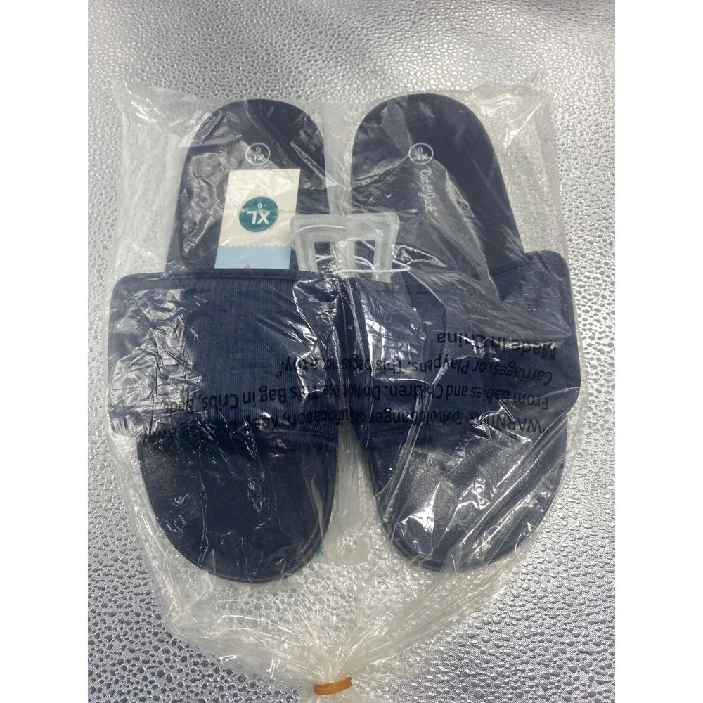 Cat & Jack Kids Navy Blue Slide Sandals Slip On Summer Shoes Size XL 5-6 NEW